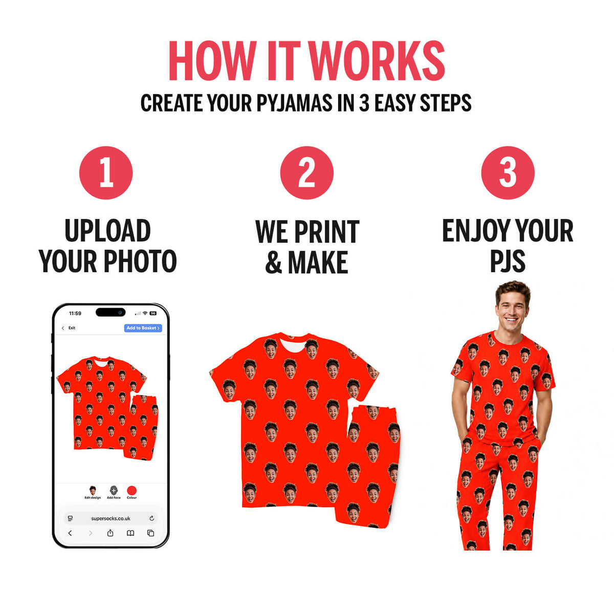 Your Face Men's Personalised Pyjamas - Trouser Set