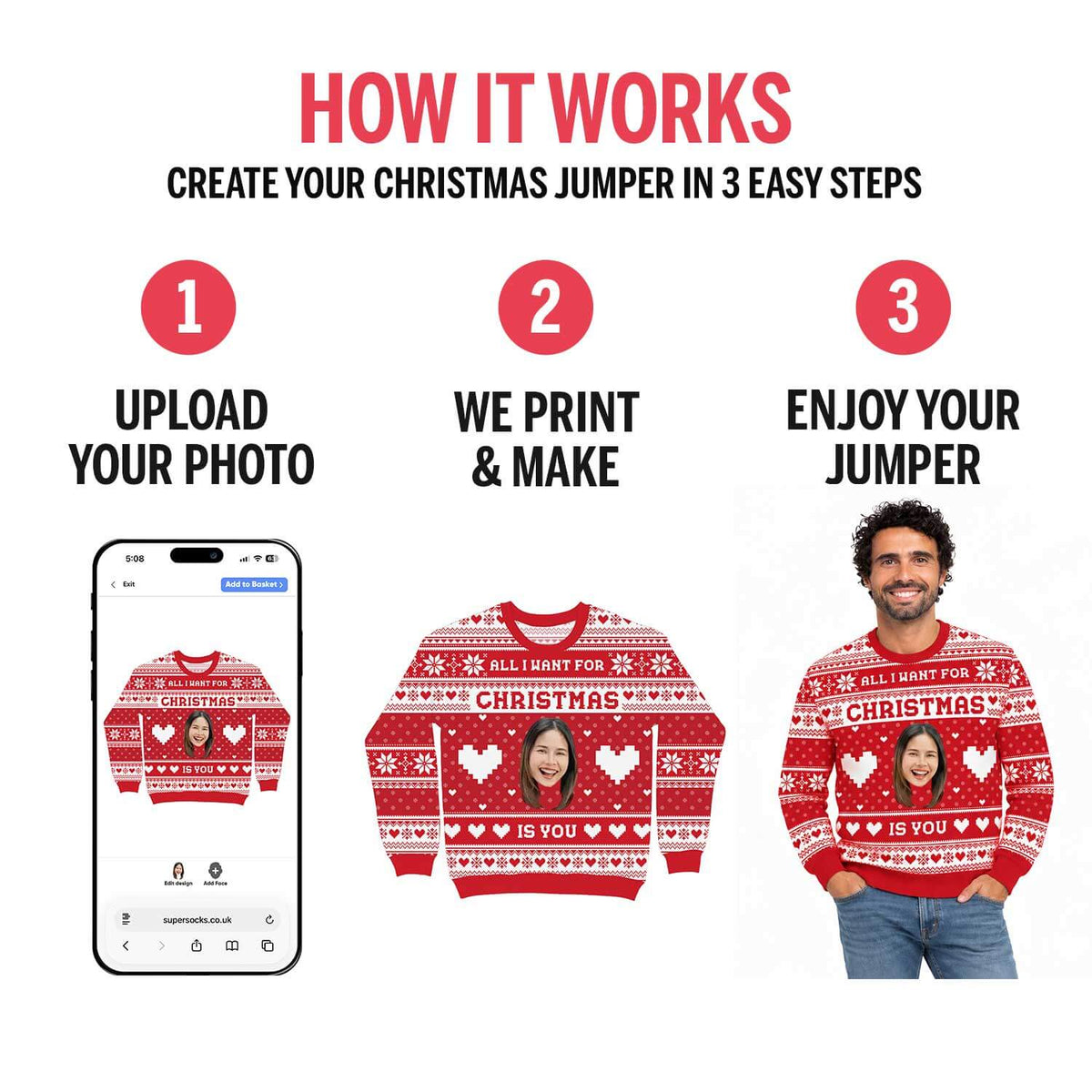 All I Want For Christmas Is You Personalised Christmas Jumper
