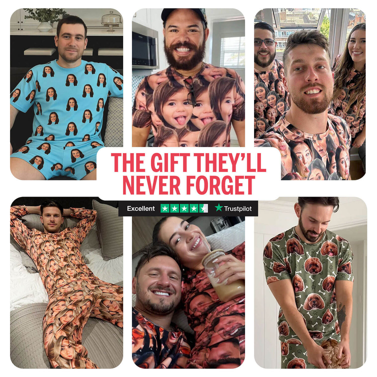 Personalised Men's Pyjamas - Your Face Shorts Set