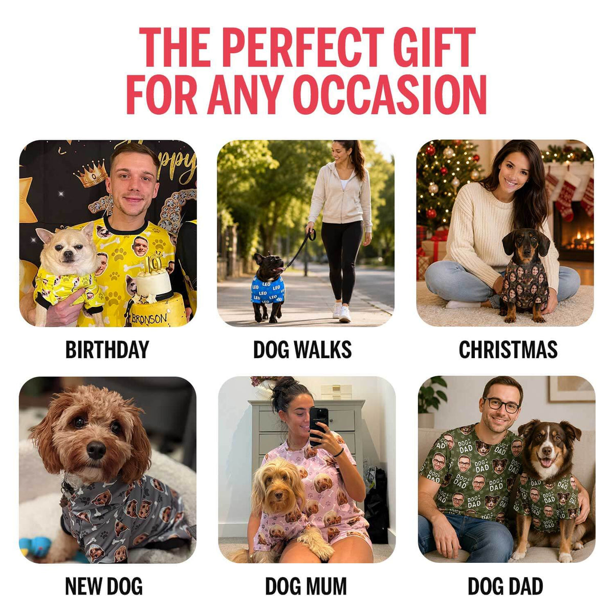 Custom Message Christmas Snowflake Personalised Dog T Shirt