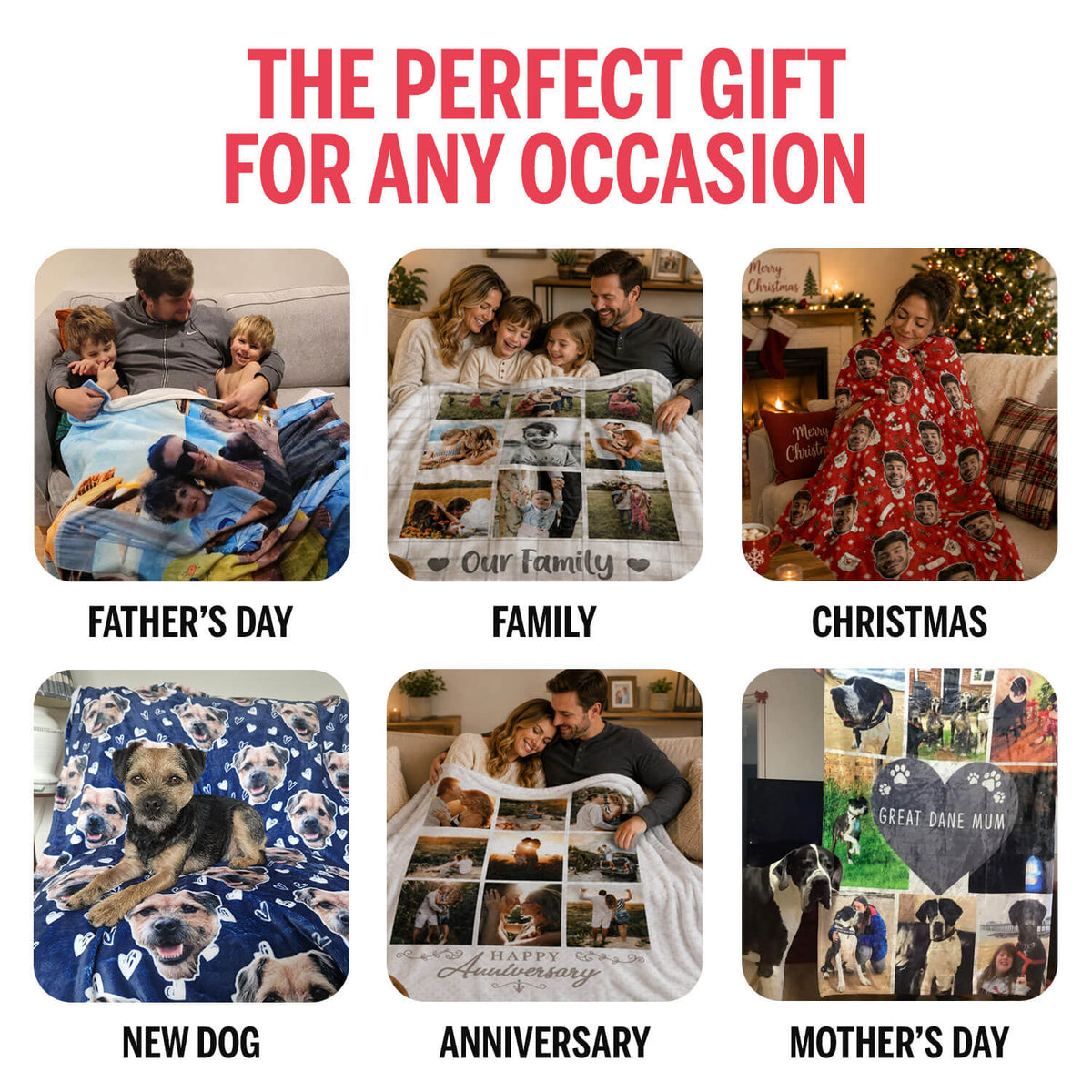 We Love You Mum & Dad Personalised Blanket