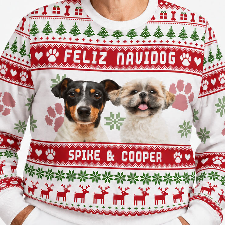 Feliz Navidog Personalised Christmas Jumper