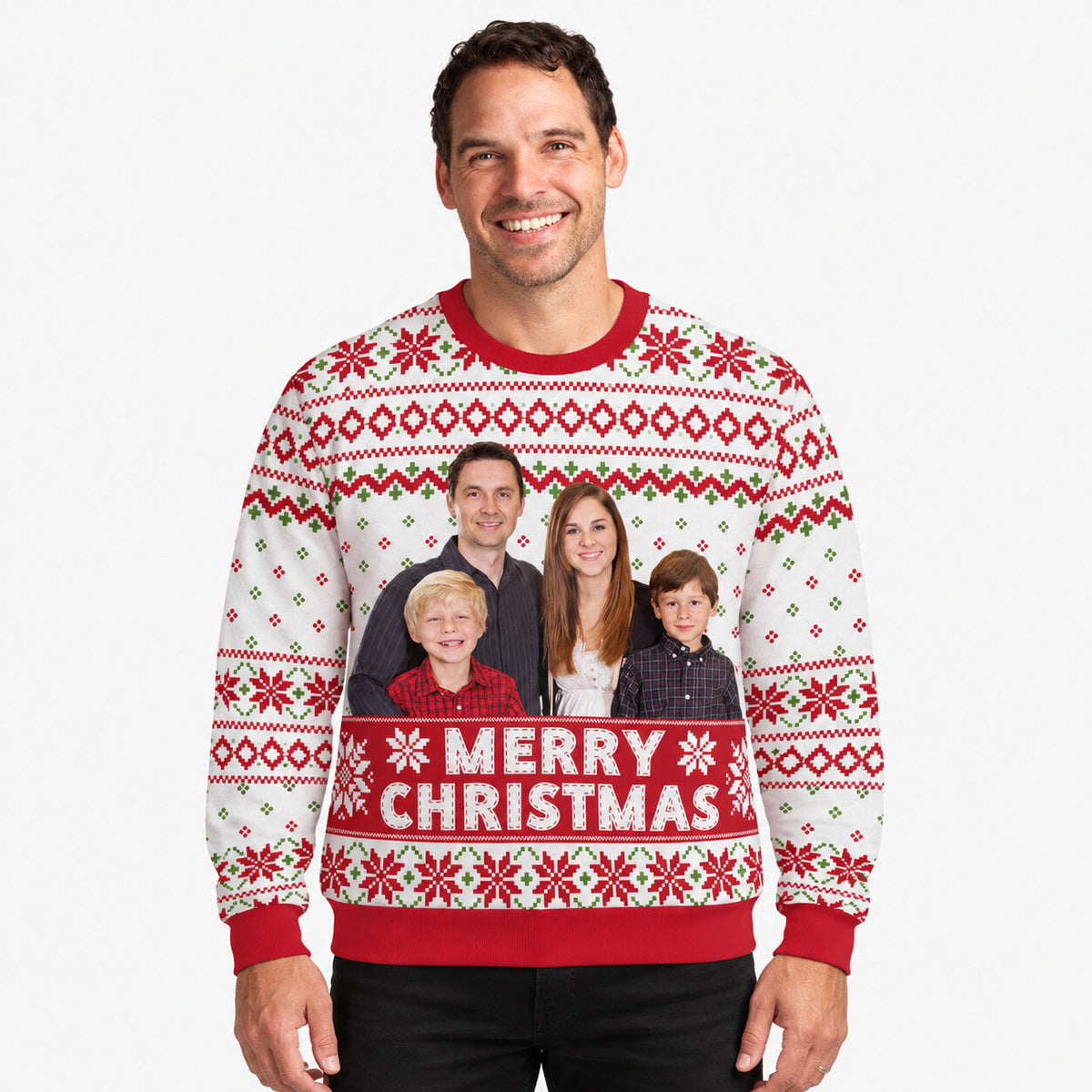 Your Photo Merry Christmas Personalised Jumper