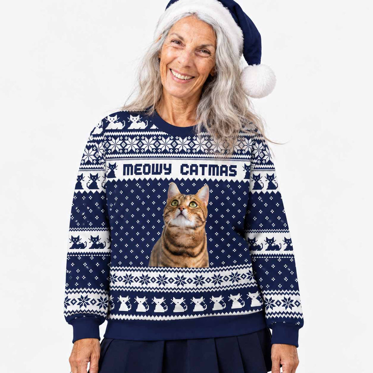 Meowy Catmas Funny Xmas Jumper