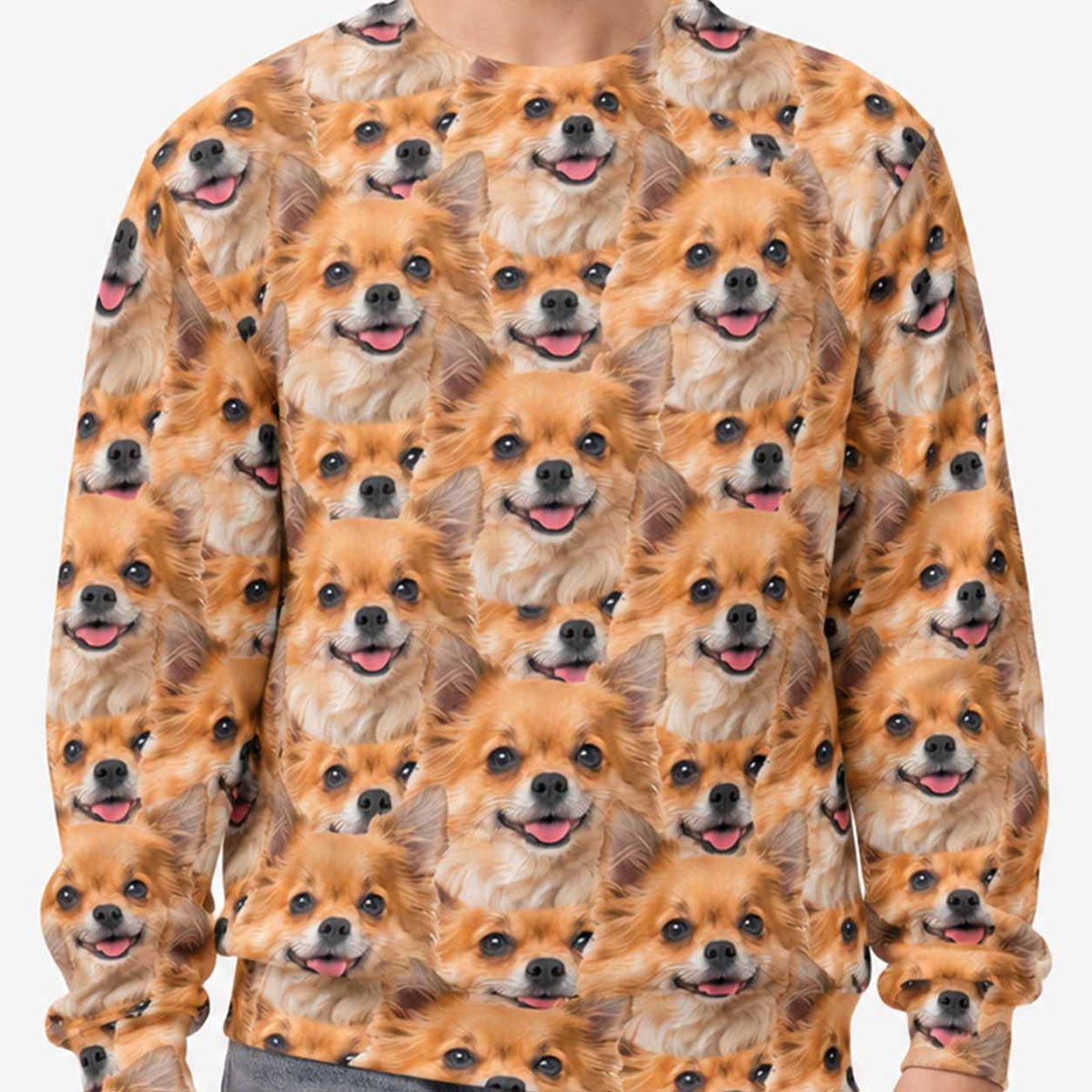 Dog Face Mash Personalised Sweatshirt
