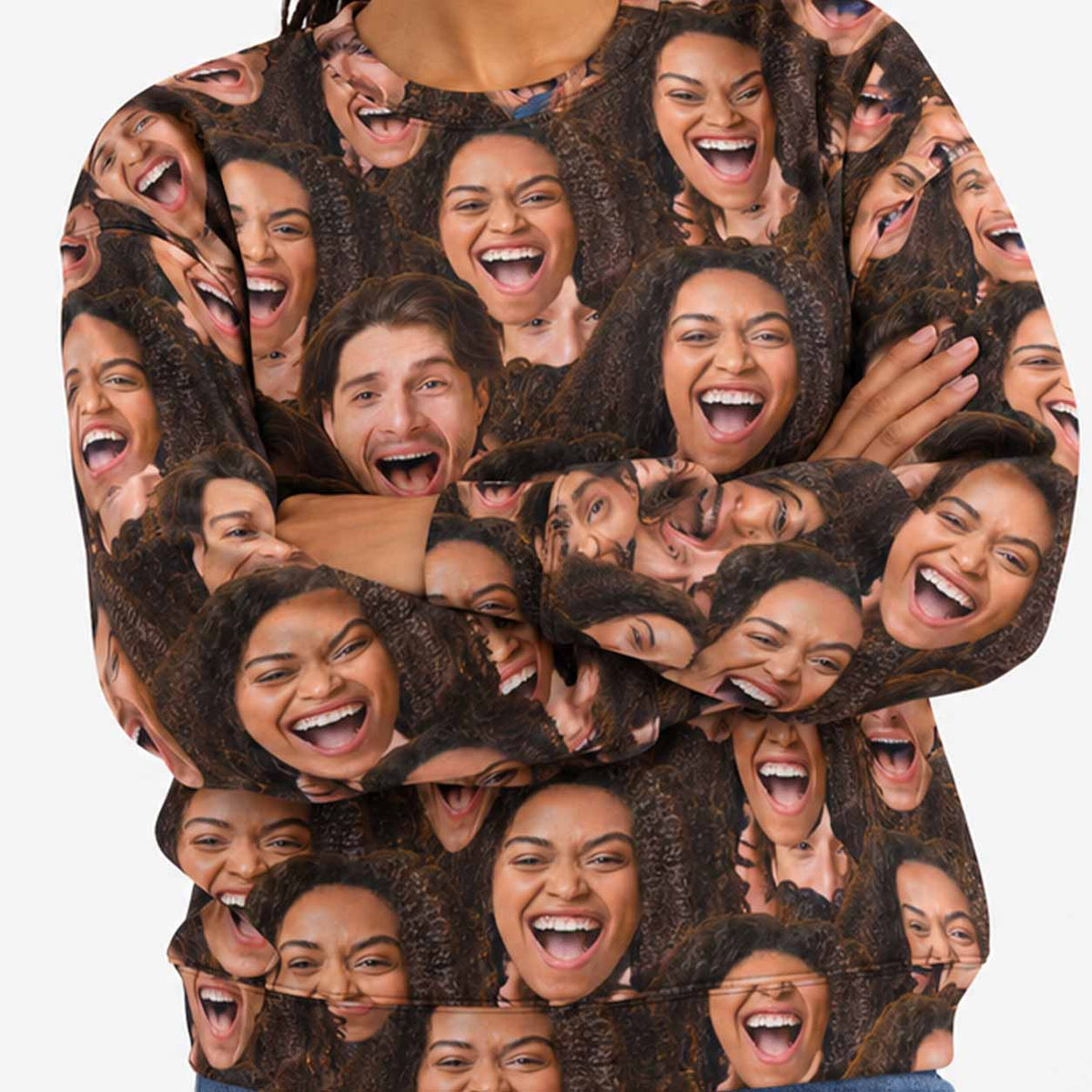 Couple Face Mash Personalised Sweatshirt