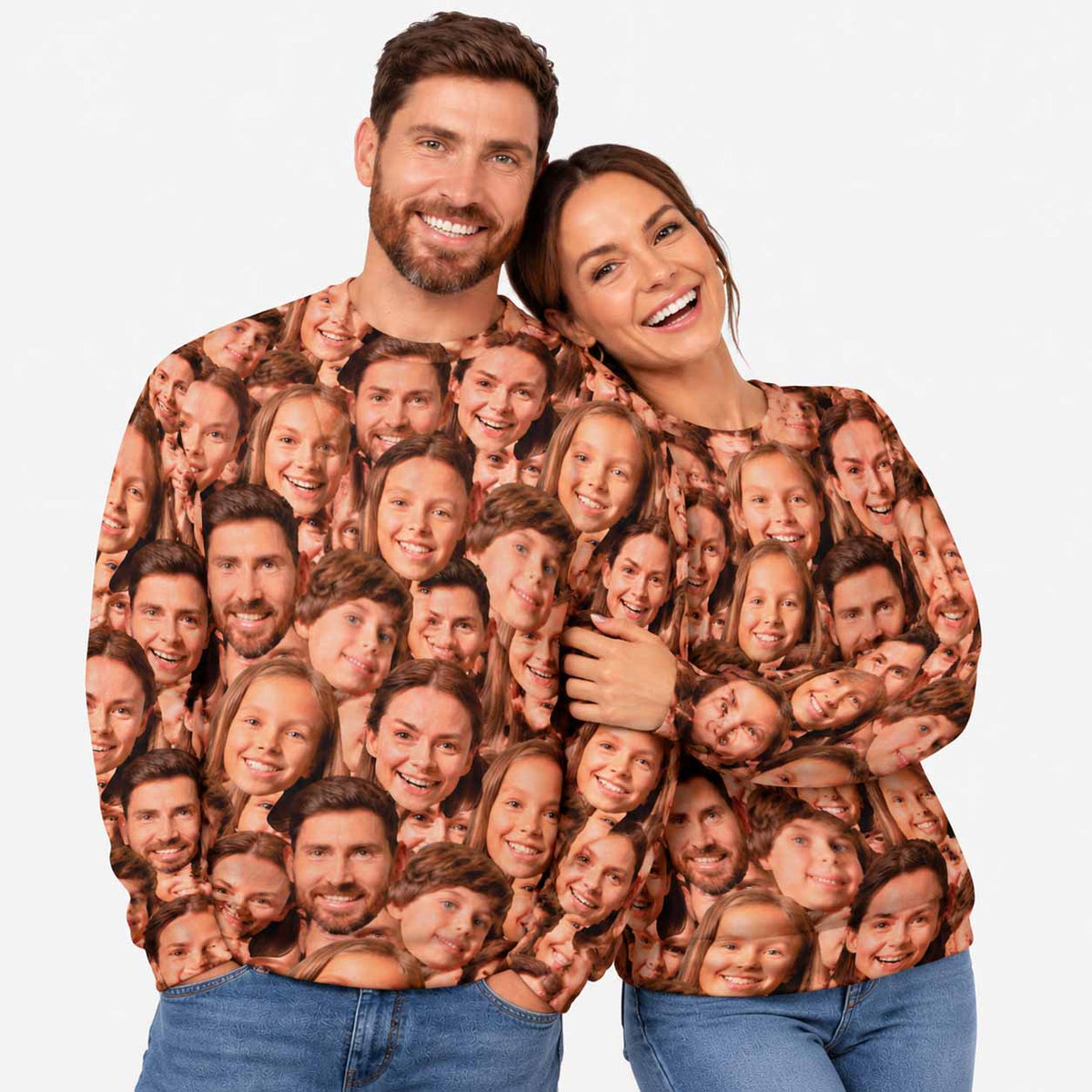Family Face Mash Personalised Sweatshirt