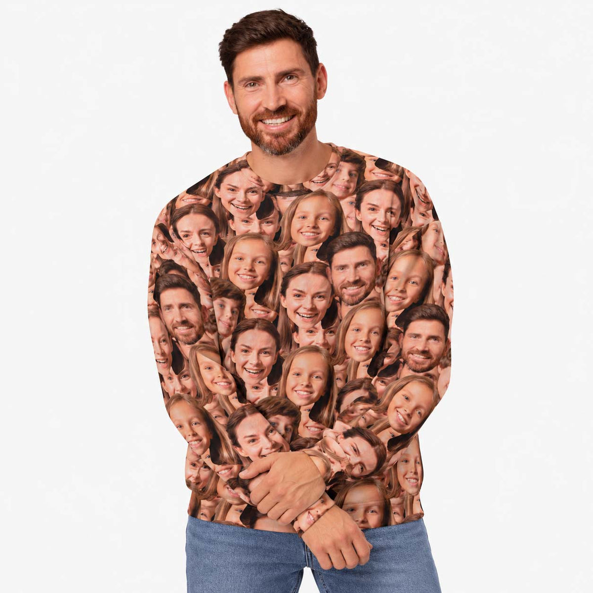 Family Face Mash Personalised Sweatshirt