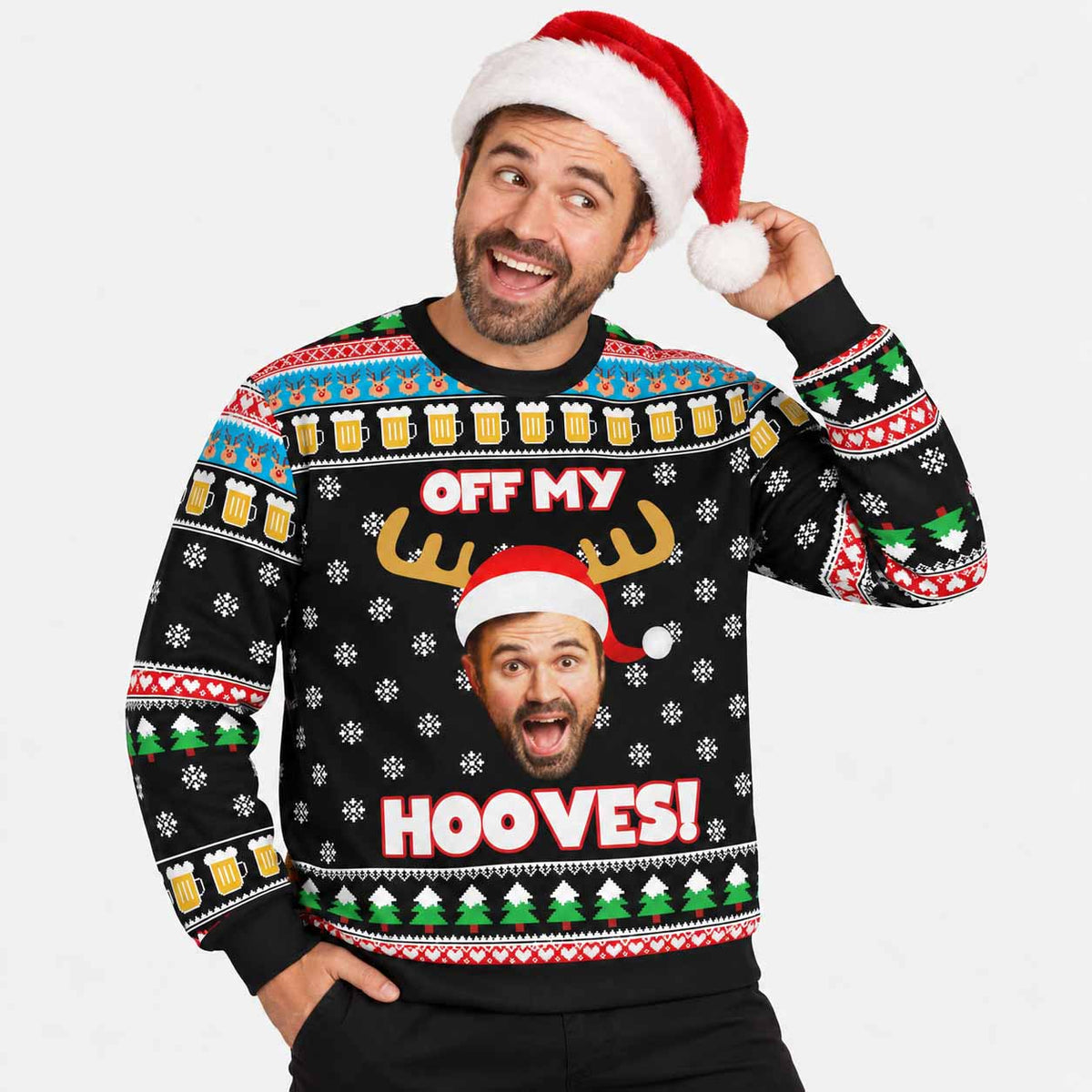 Off My Hooves Personalised Christmas Jumper