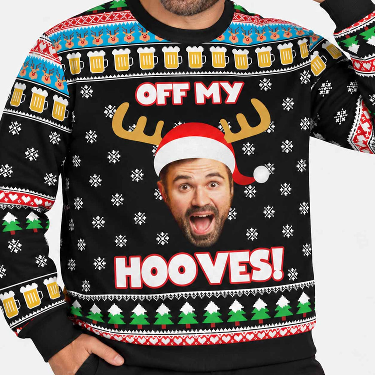 Off My Hooves Personalised Christmas Jumper