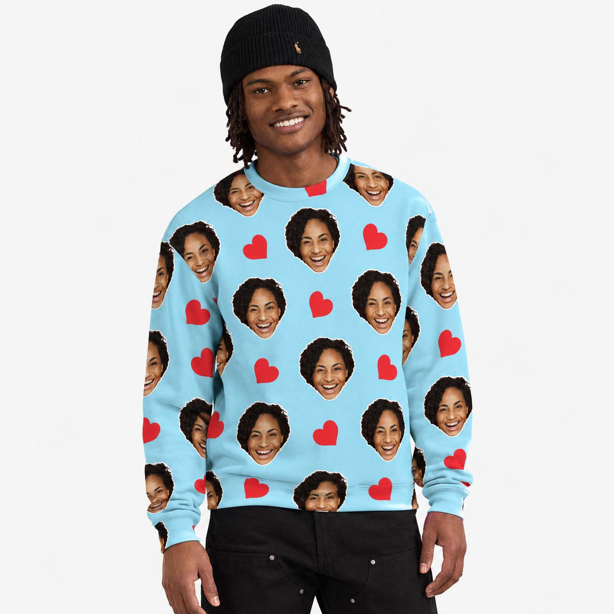 Red Hearts Personalised Sweatshirt