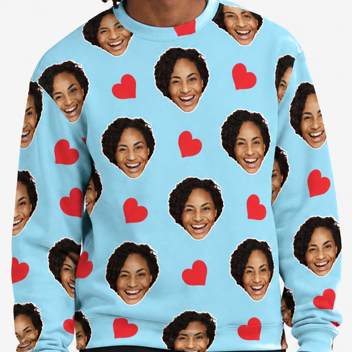 Red Hearts Personalised Sweatshirt
