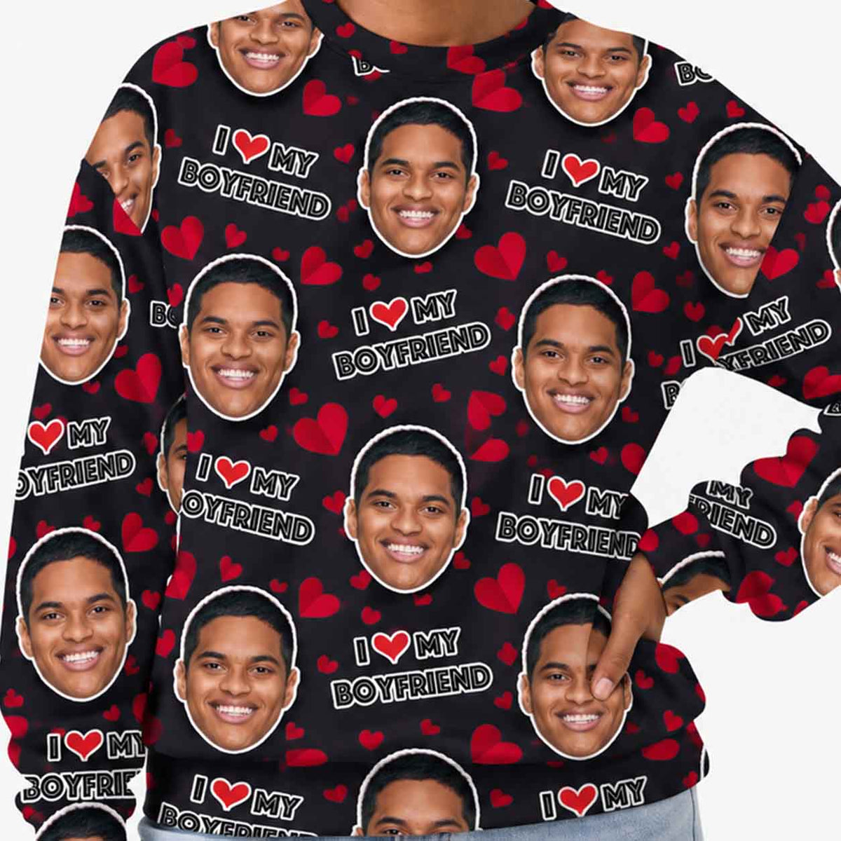 I Love My Boyfriend Personalised Sweatshirt