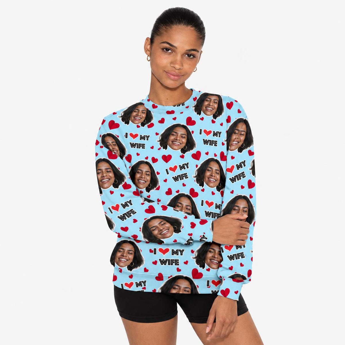 I Love My Wife Personalised Sweatshirt