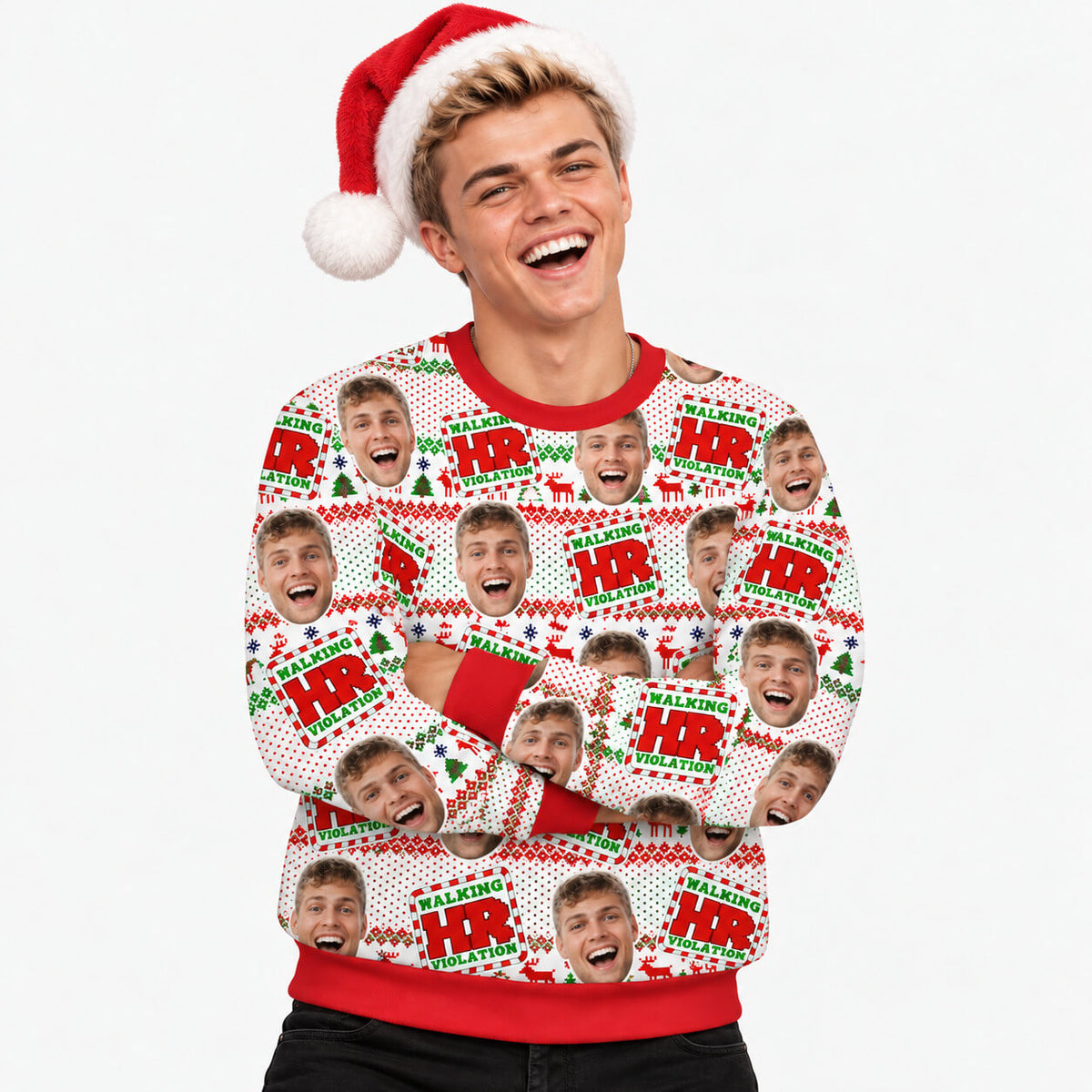 Walking HR Violation Personalised Christmas Jumper
