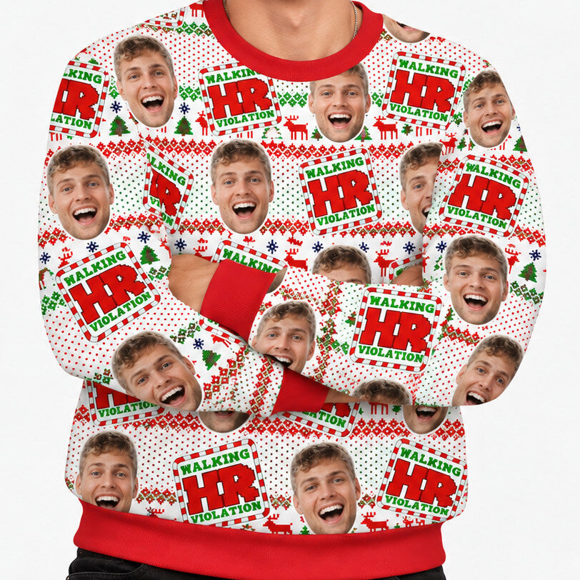 Walking HR Violation Personalised Christmas Jumper