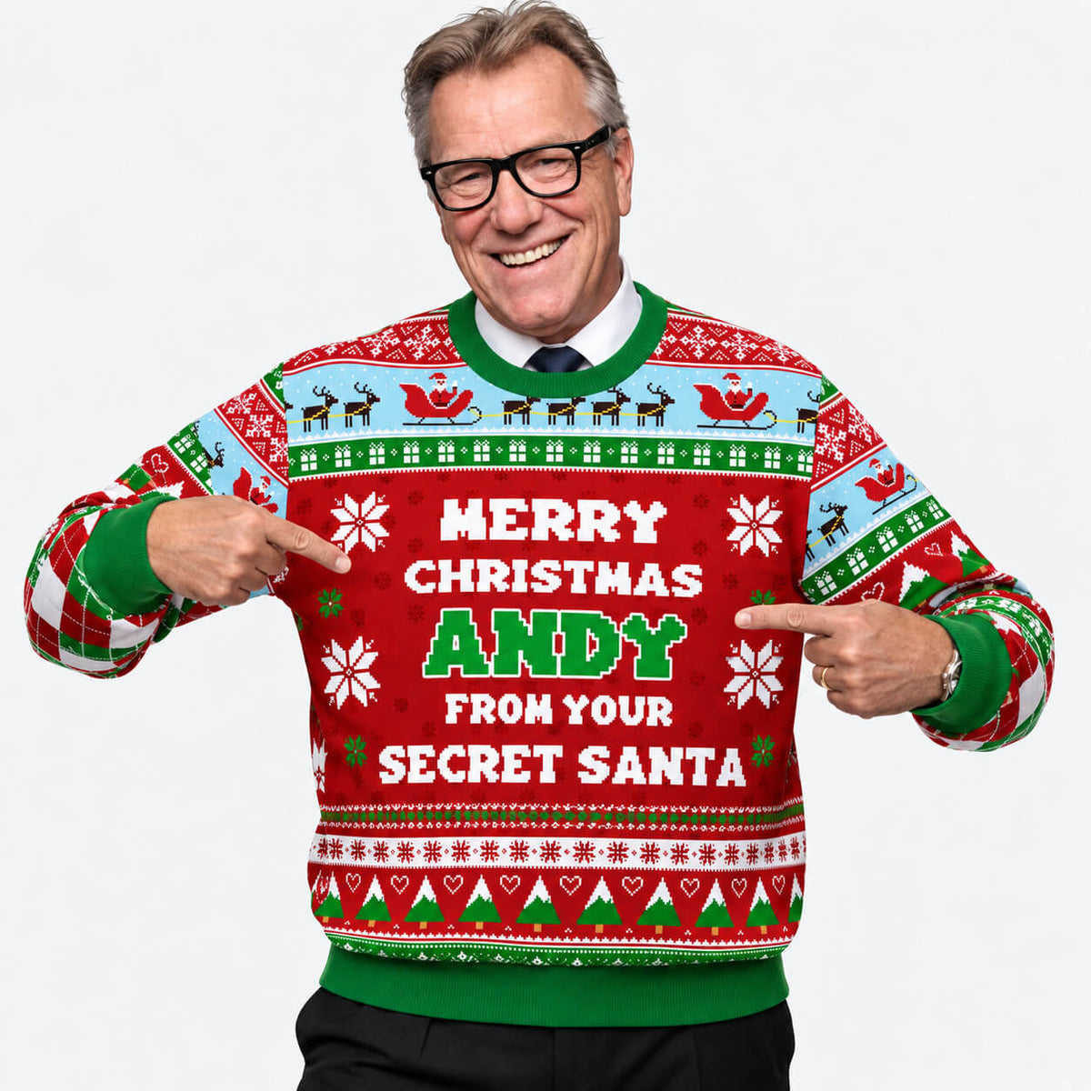 Merry Christmas From Your Secret Santa Personalised Christmas Jumper