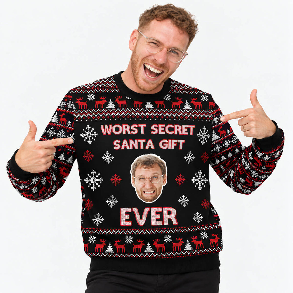 Worst Secret Santa Gift Ever Personalised Christmas Jumper
