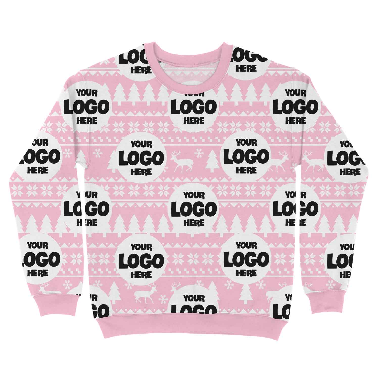 Your Logo Pattern Multi Personalised Christmas Jumper