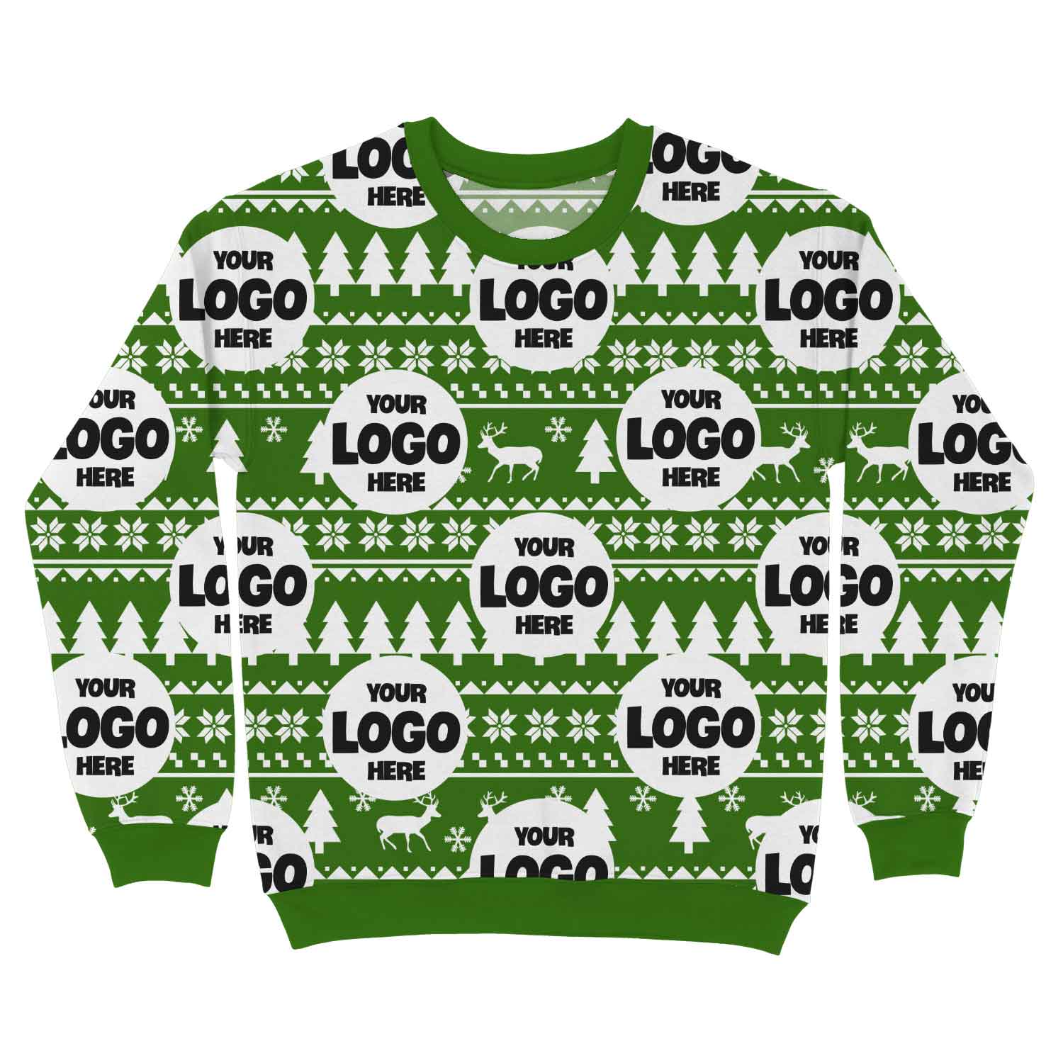 Your Logo Pattern Multi Personalised Christmas Jumper