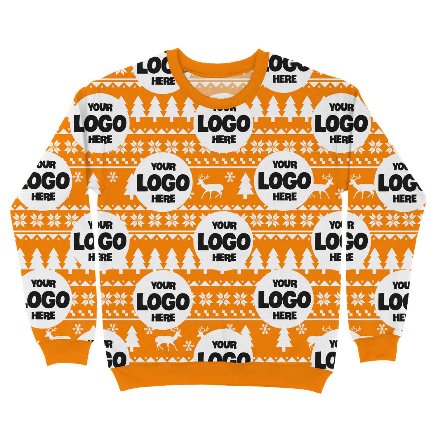Your Logo Pattern Multi Personalised Christmas Jumper