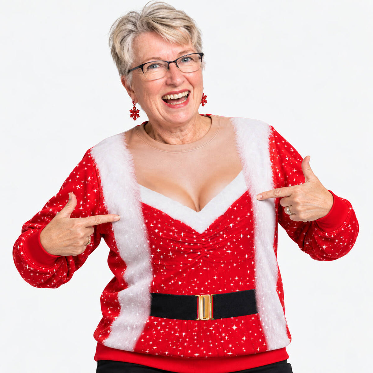 Sexy Lady Santa Christmas Jumper