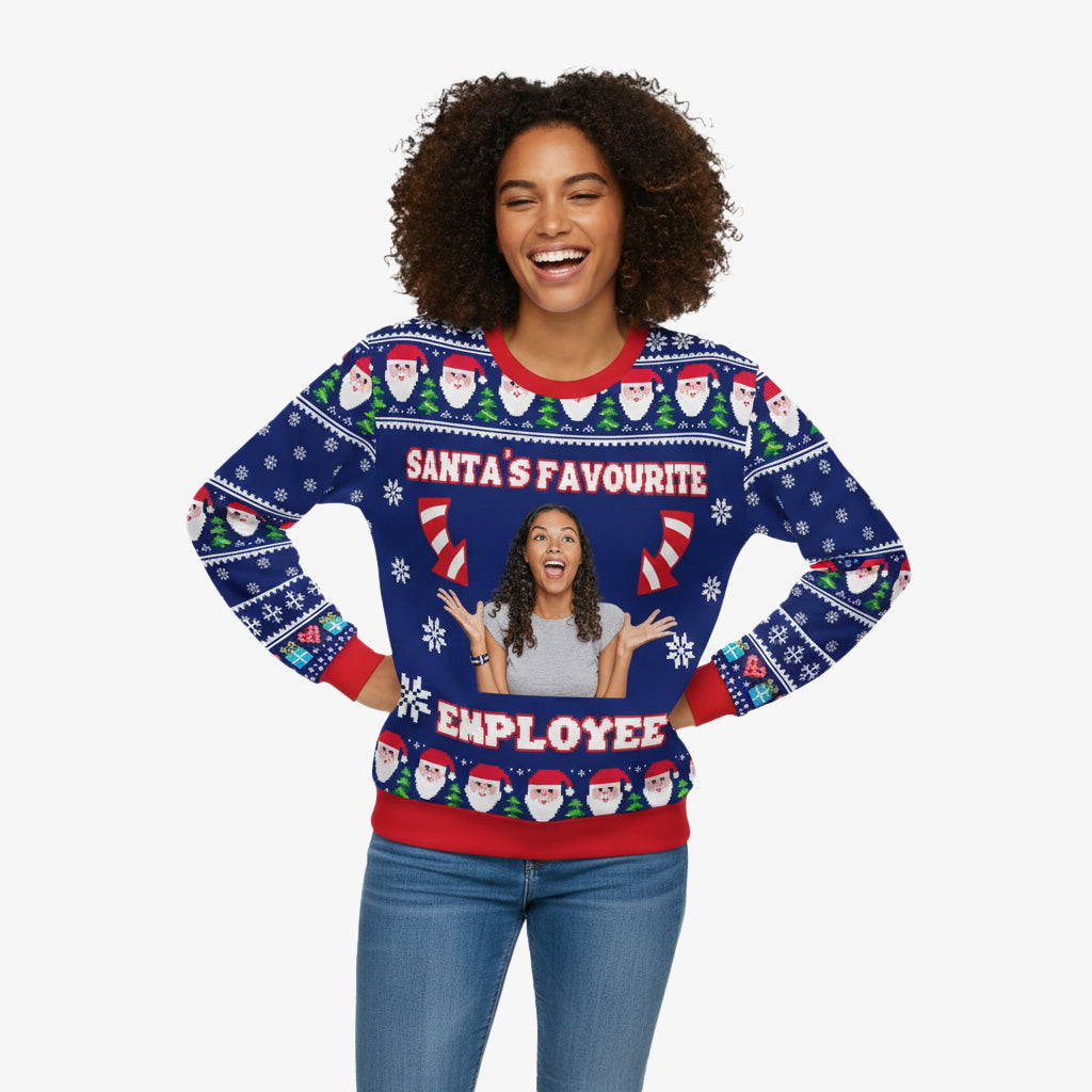 Santa's Favourite Employee Personalised Christmas Jumper