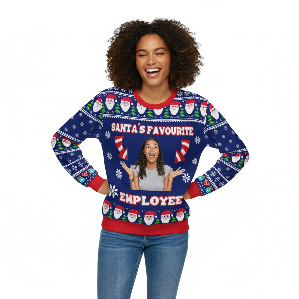 Santa's Favourite Employee Personalised Christmas Jumper