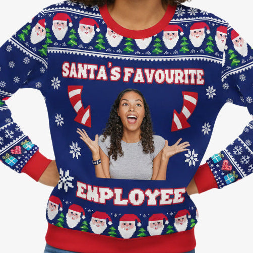 Santa's Favourite Employee Personalised Christmas Jumper