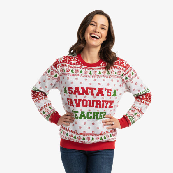Santa's Favourite (Job Title Here) Personalised Christmas Jumper
