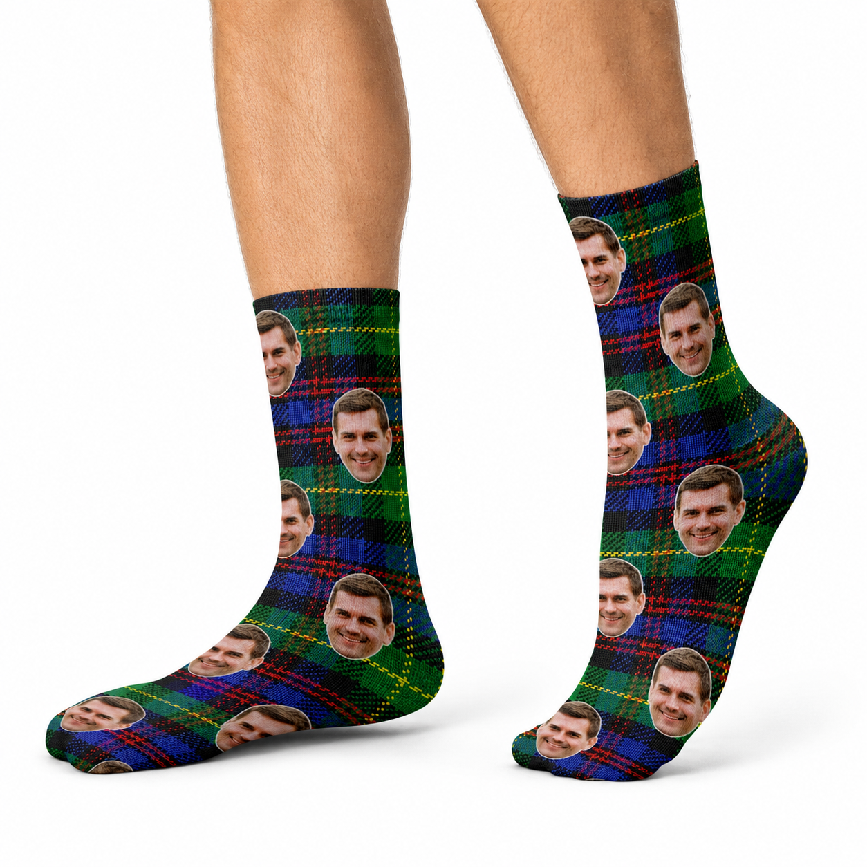 Scottish Tartan Green Socks