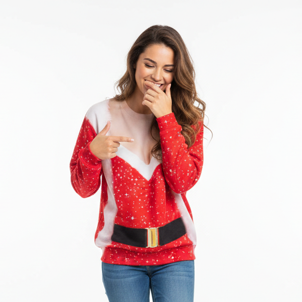 Sexy Lady Santa Christmas Jumper