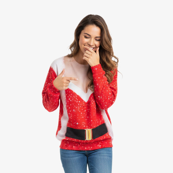 Sexy Lady Santa Christmas Jumper