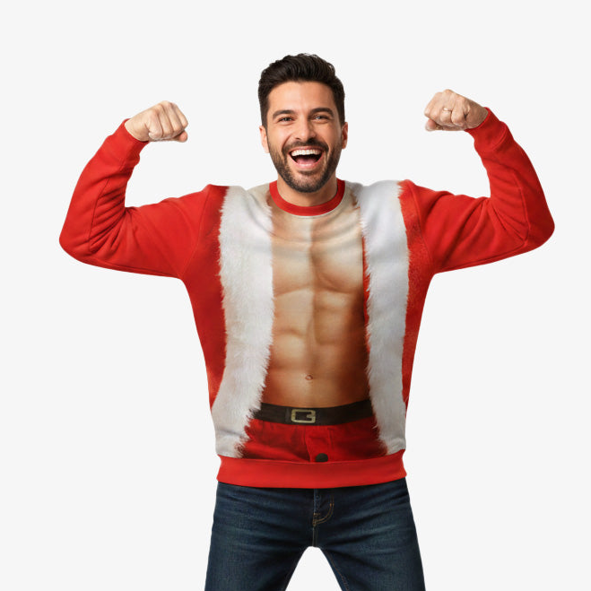 Sexy Santa Man Funny Christmas Jumper