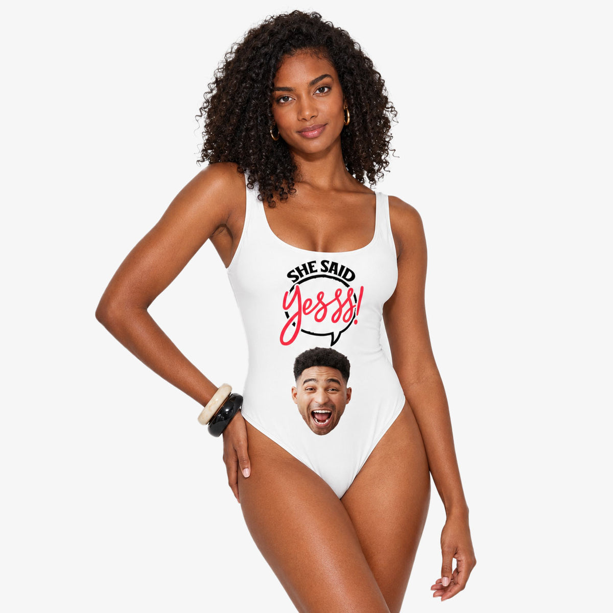 She Said Yesss! - Personalised Swimsuit With Groom Face