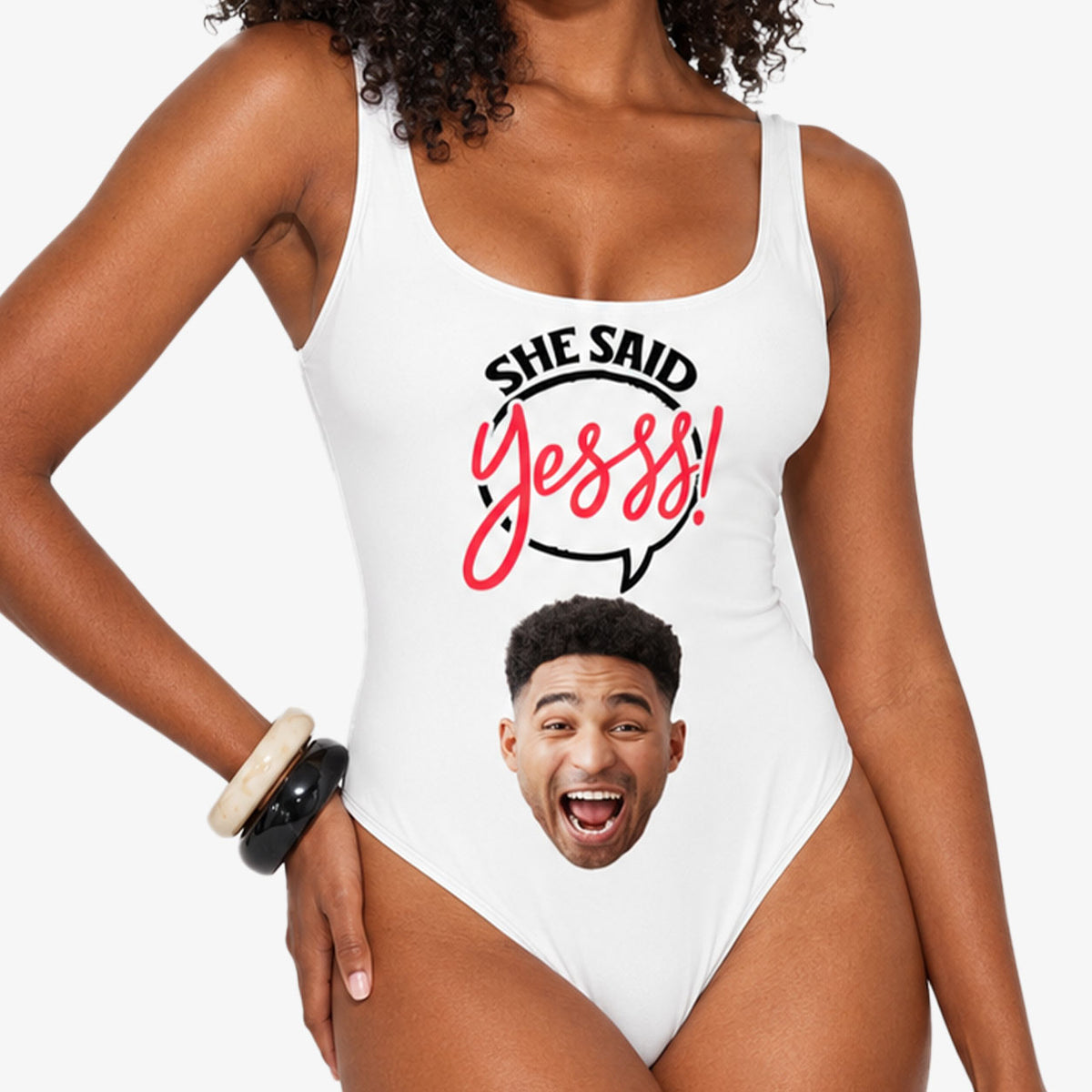 She Said Yesss! - Personalised Swimsuit With Groom Face