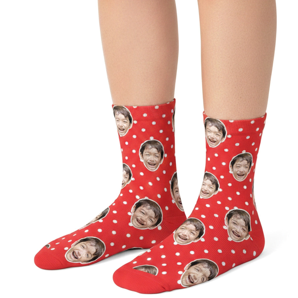 Spotty Face Kids Socks