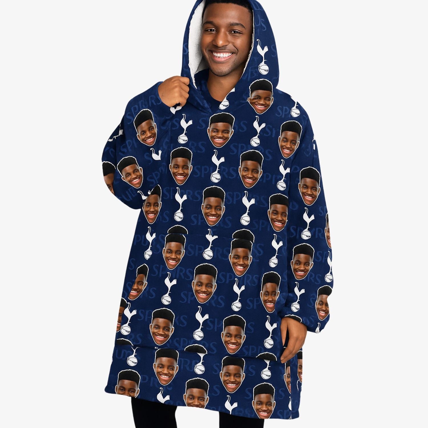 Personalised Spurs Hoodie Blanket