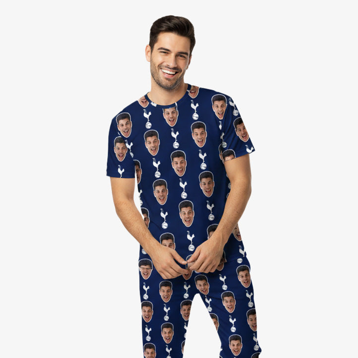 Spurs Navy Men's Personalised Pyjamas - Trouser Set