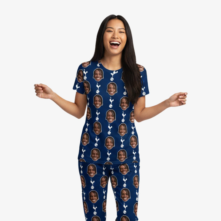 Spurs Navy Personalised Women's Pyjamas - Trouser Set