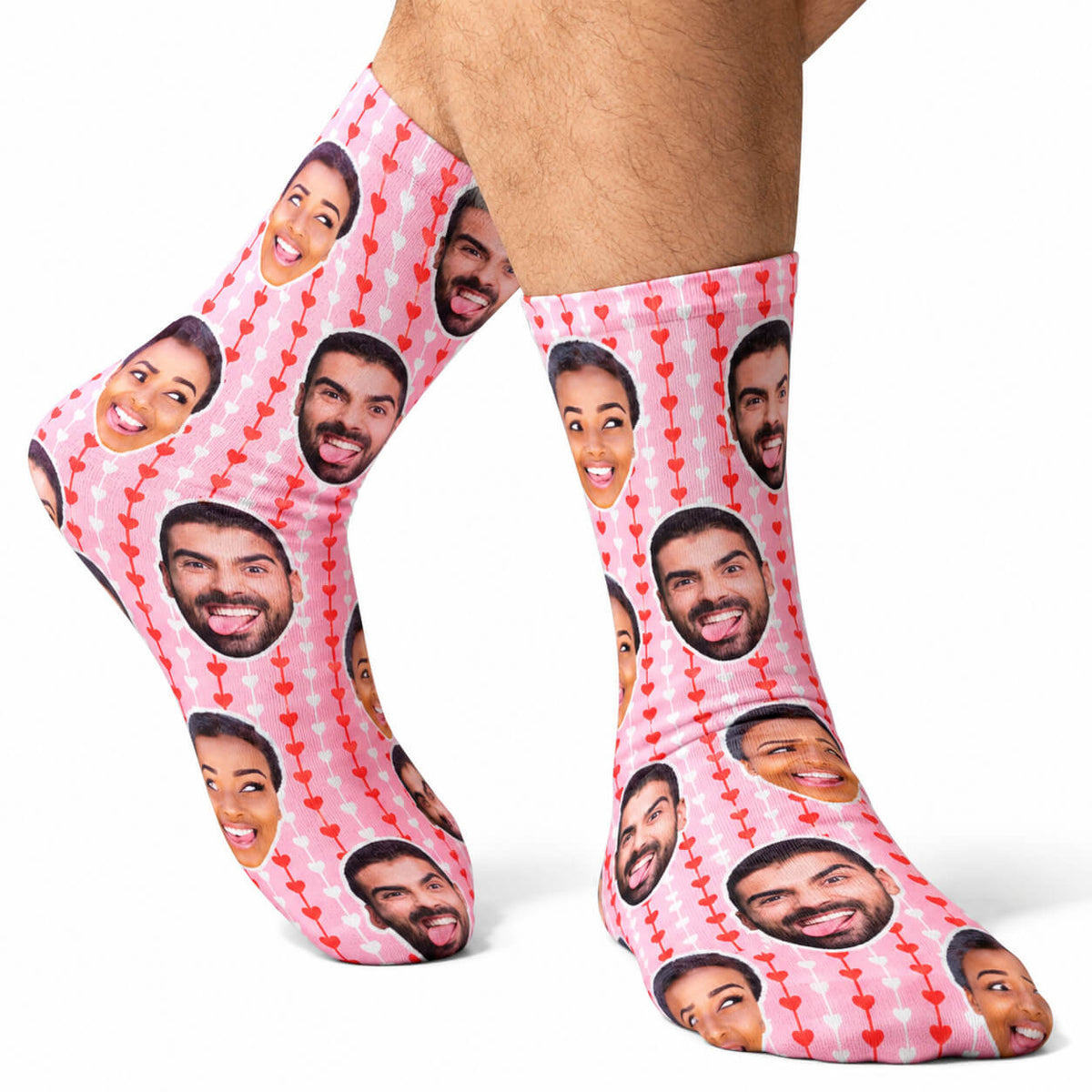 Striped Hearts Socks