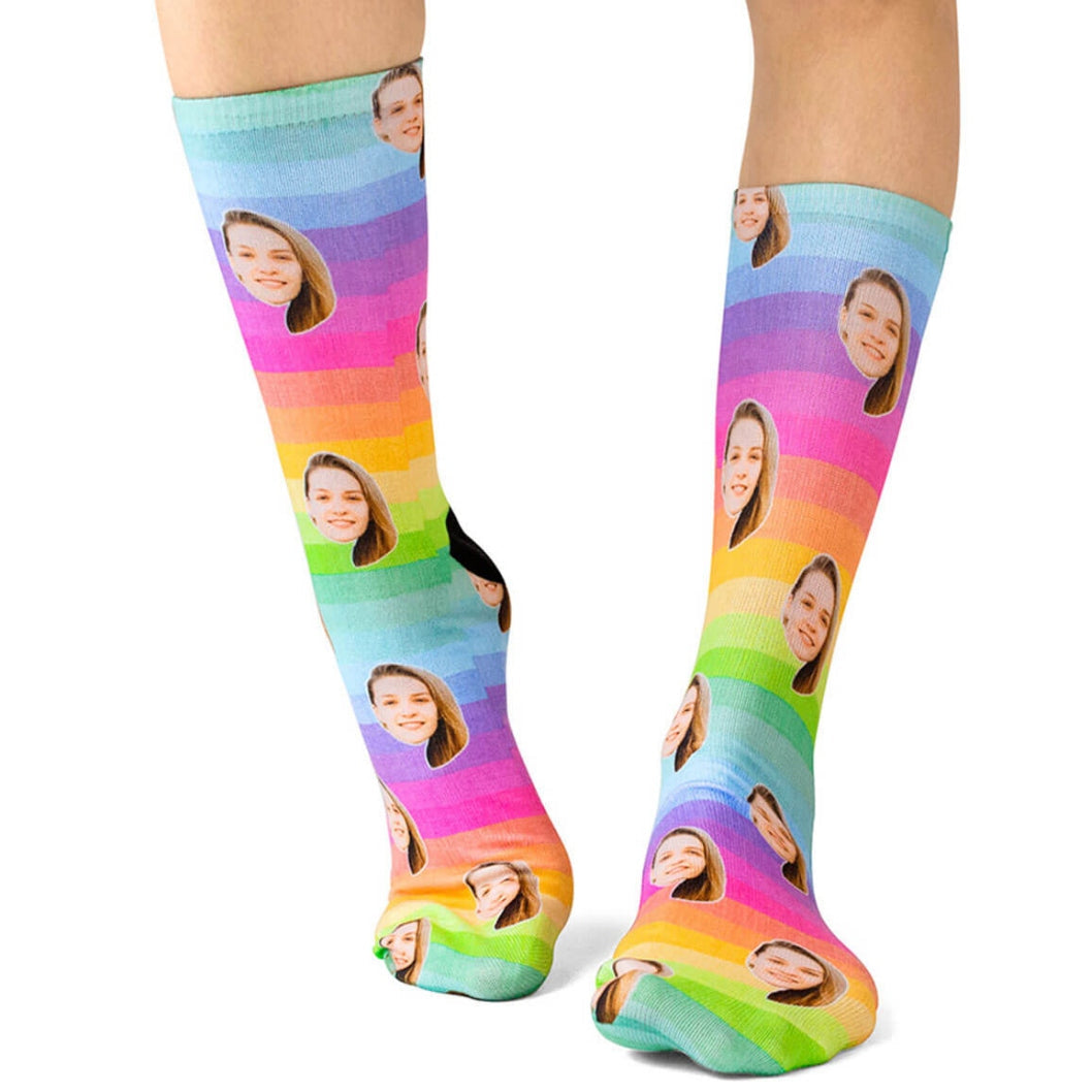 Striped Rainbow Socks