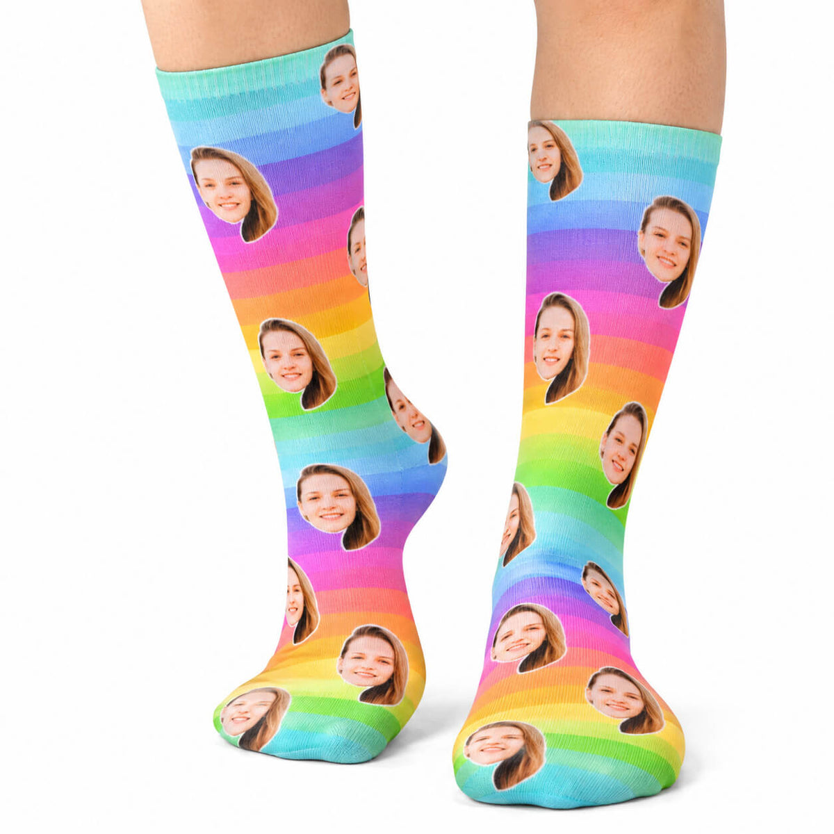 Striped Rainbow Socks