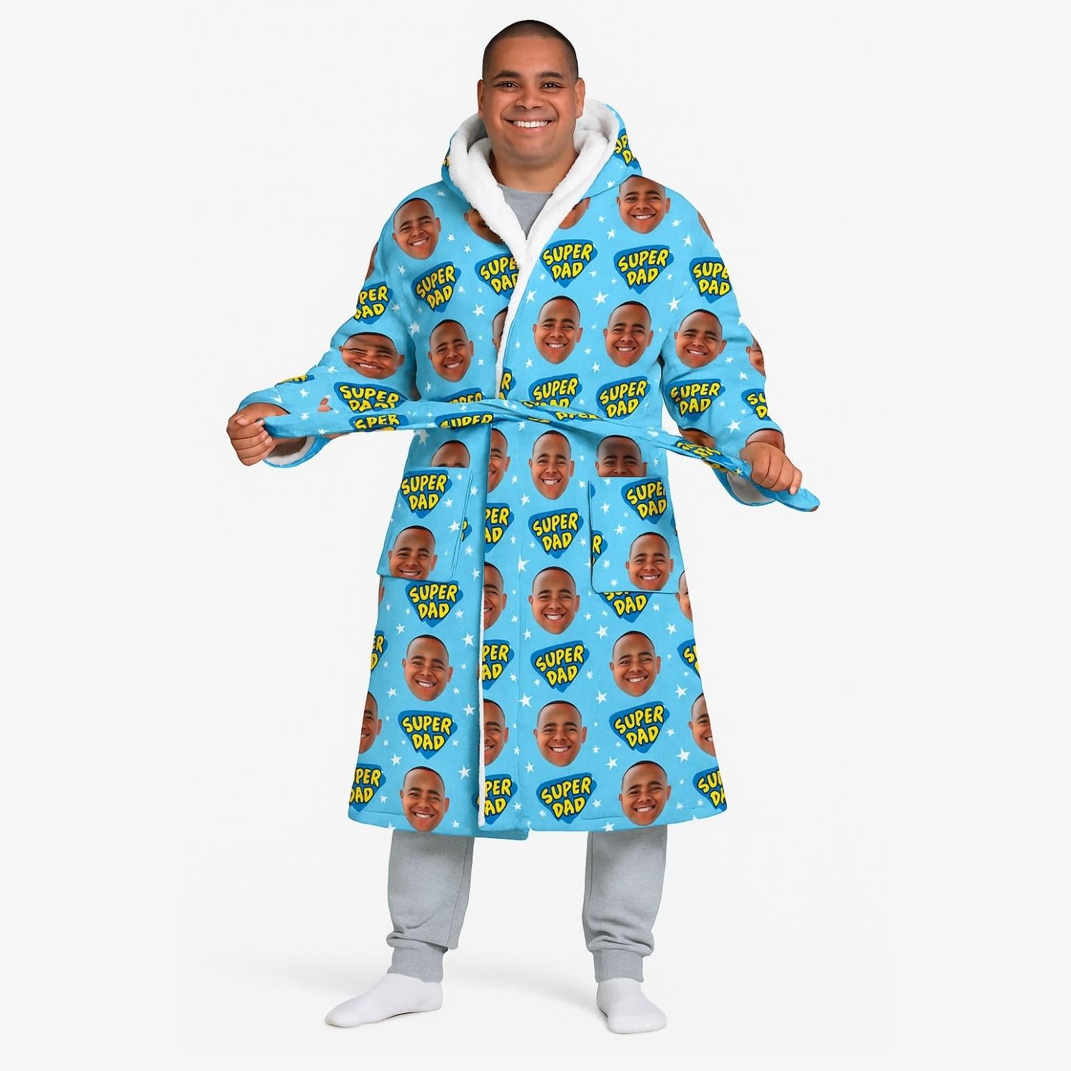 funny fathers day gift personalised dressing gown