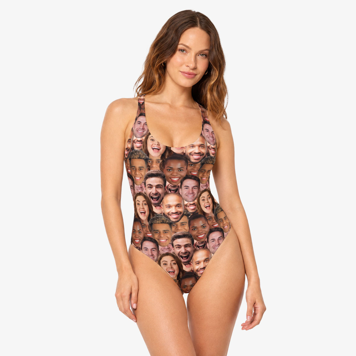 Team Face Mash Personalised Swimsuit