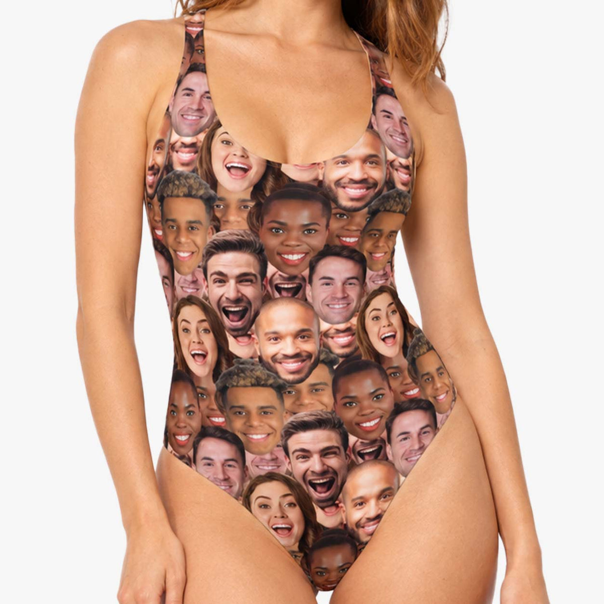 Team Face Mash Personalised Swimsuit