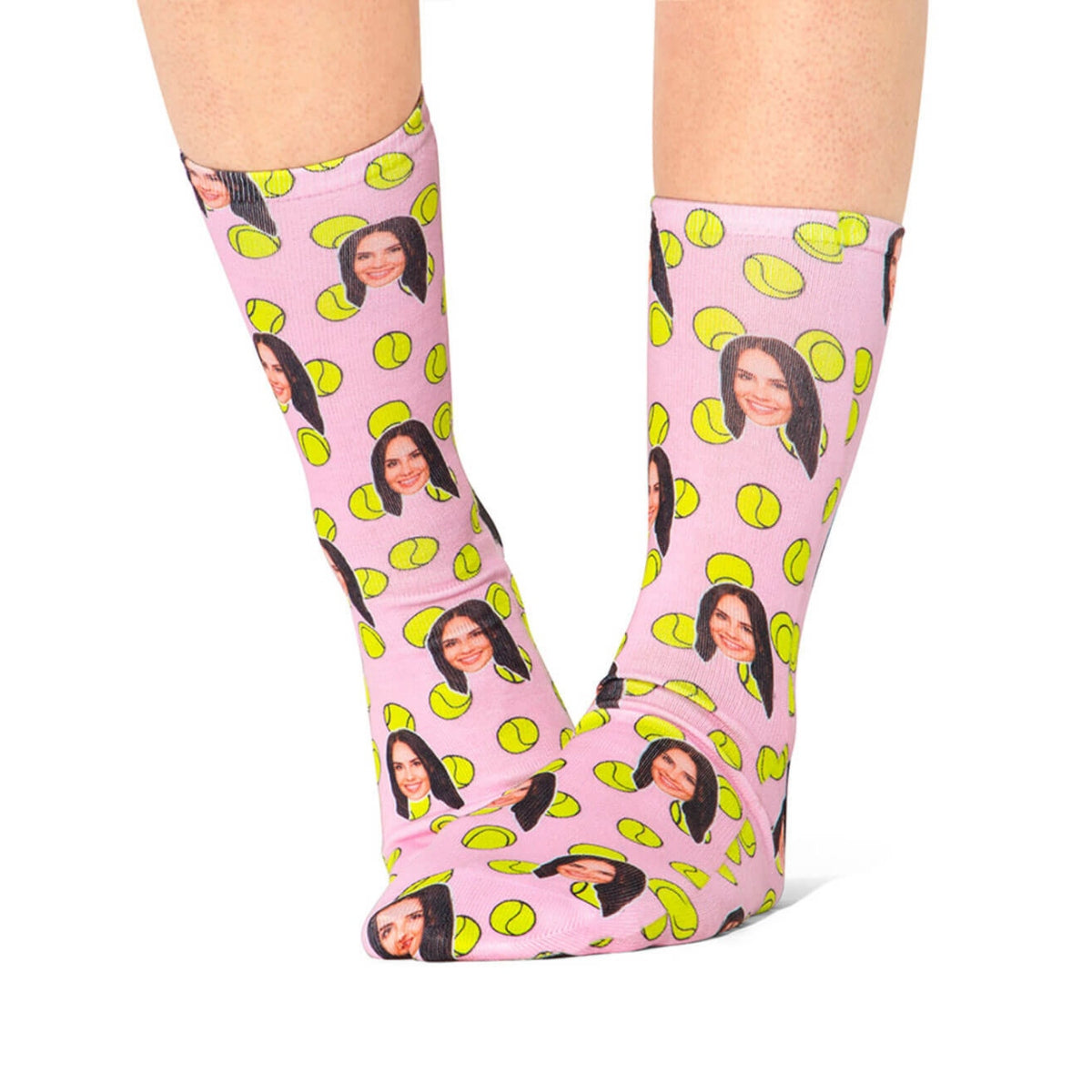 Tennis Balls Face Socks