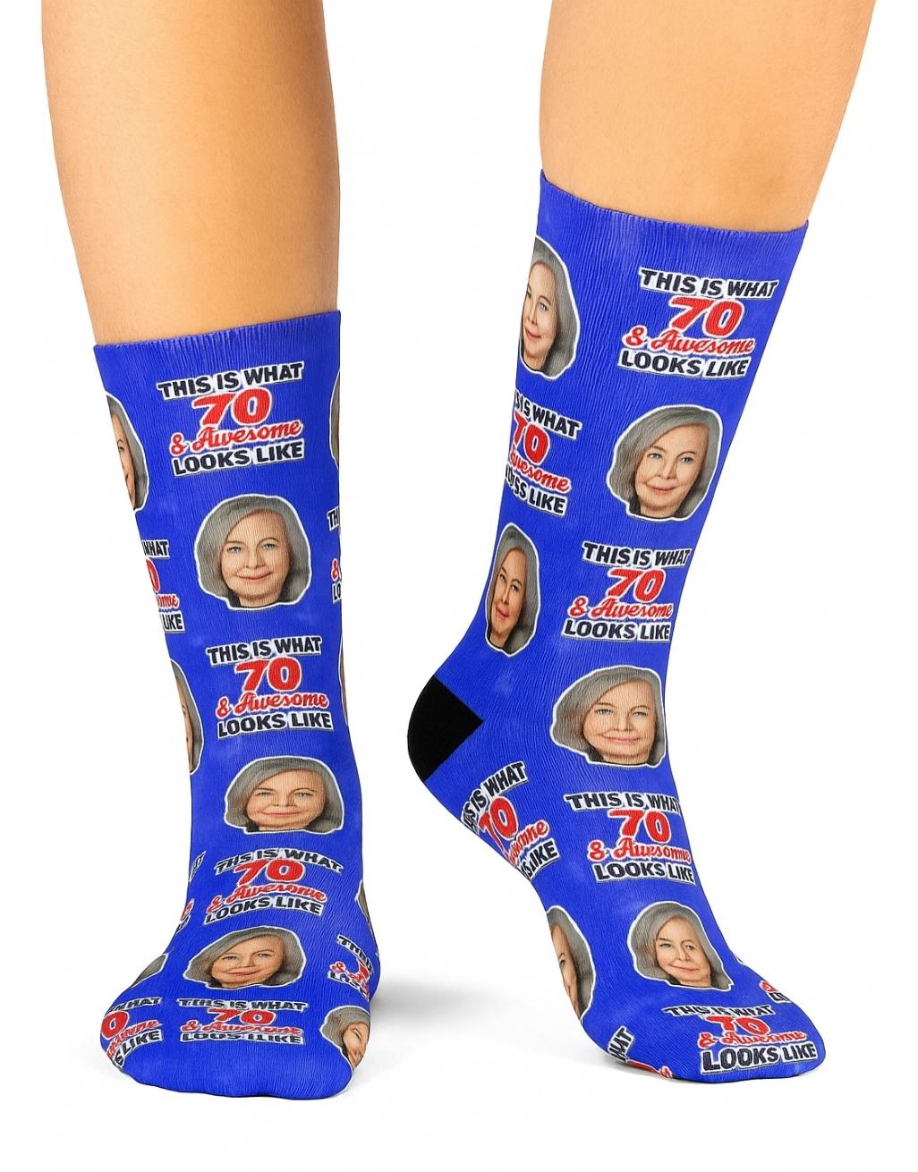 This Is What 70 & Awesome Looks Like Socks