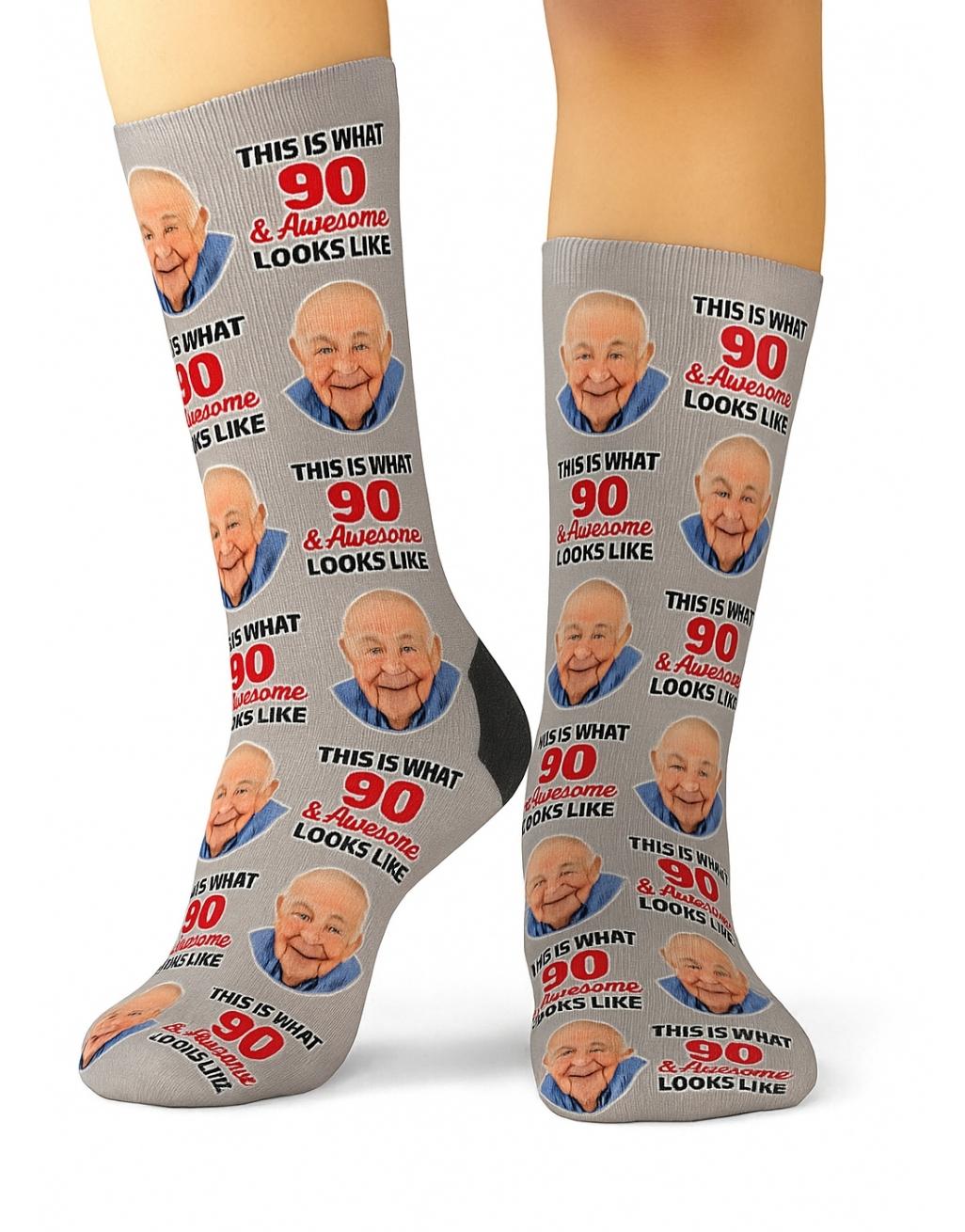 This Is What 90 & Awesome Looks Like Socks