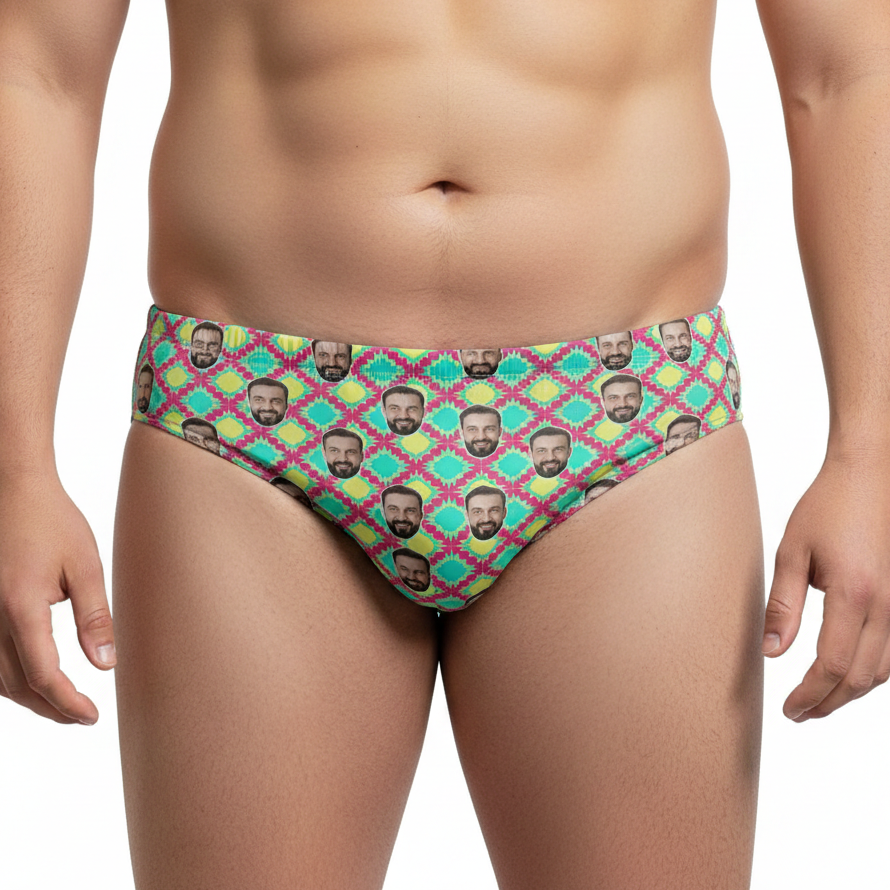 Tropical Abstract Custom Swim Trunks